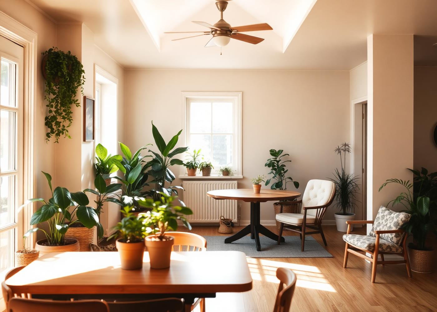 A bright, welcoming community room